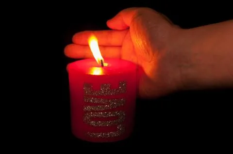 Red candle Stock Photos