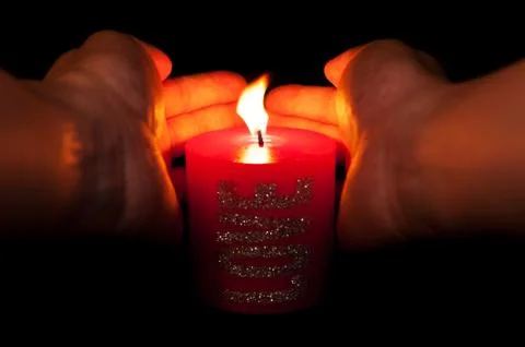 Red candle Stock Photos