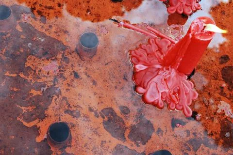 Red Candle Foto stock