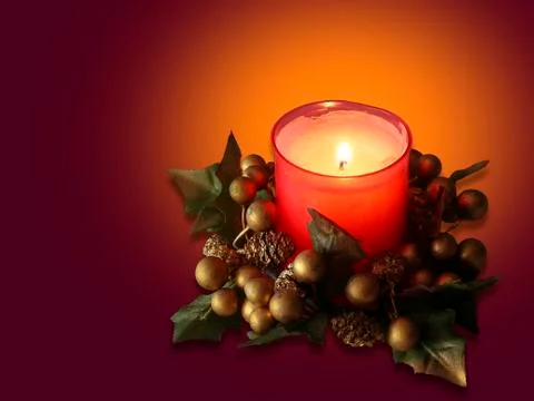 Red candle Stock Photos