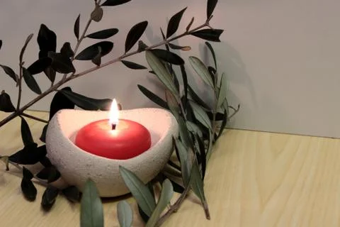 Red candle Stock Photos