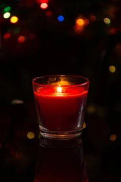 Red candle Stock Photos