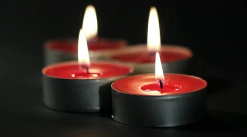 Red candle, tealight Vidéo 9992437