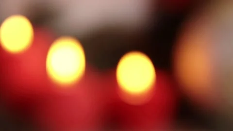 Red candles are burning Stock Footage 167764262