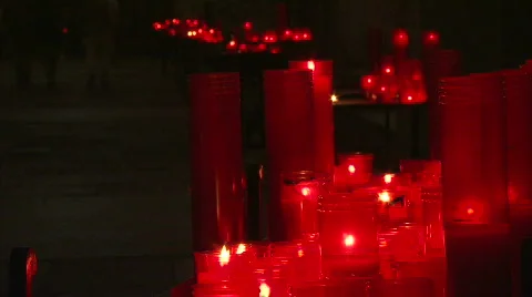 Red candles Stock Footage 420843