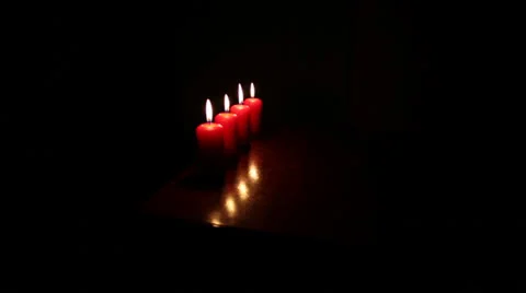 Red Candles Stock Footage 22607866