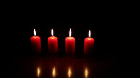 Red Candles Stock Footage 22607872