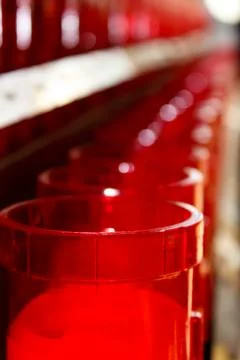 Red Candles Stock Photos