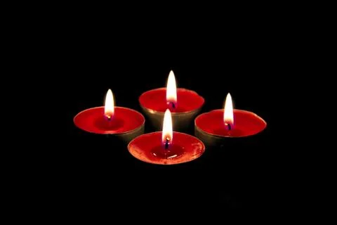 Red candles Stock Photos