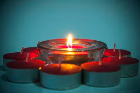 Red candles 写真素材