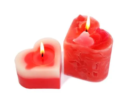 Red candles Stock Photos