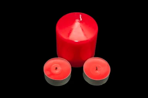 Red candles 写真素材