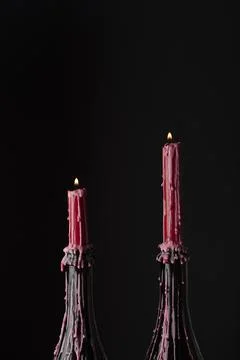 Red candles Stock Photos