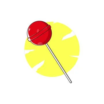 Red candy Lollipop Illustrazione stock