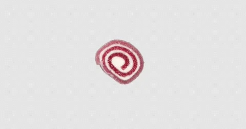 Red Candy Marmalade Rotates on Black Background. Jelly Chewy Sweets Spins. .. Video stock 310125413