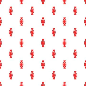 Red candy pattern offering sweet seamless background design Stock Illustration