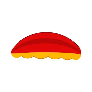 Red canopy awning cartoon vector illustration Stockillustratie