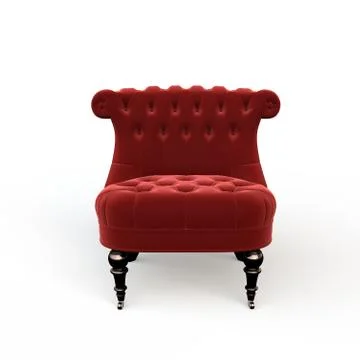 Red canvas armchair Stock Illustration