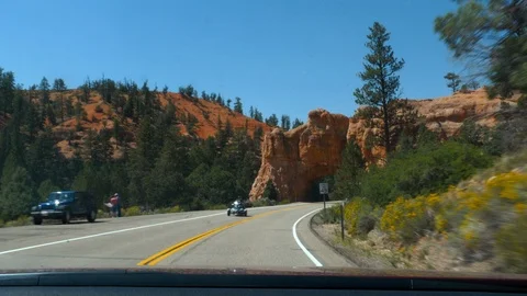 Red Canyon Arch, UT Stock Footage 93642804