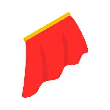 Red cape icon, isometric 3d style Stock Illustration