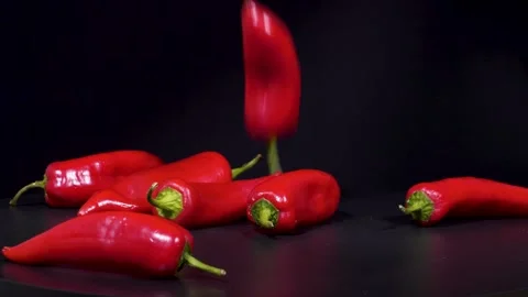 Red Capia Peppers Vídeo Stock 332301316