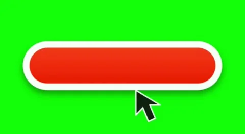 Red Capsule Shaped Order Now Button Animation with Cursor Click on Green Screen Stock Footage 333705882