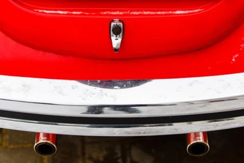 Red car boot close-up Stock Photos