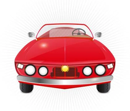 Red car convertible Stock Illustration