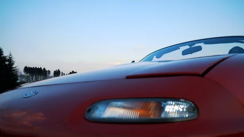 Red Car Cool Headlights Stock Footage 105753208