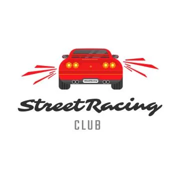 Red car emblem Stock Illustration