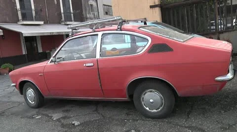 Red car. Video stock 8990609