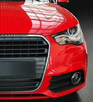 Red car front view Stock Photos