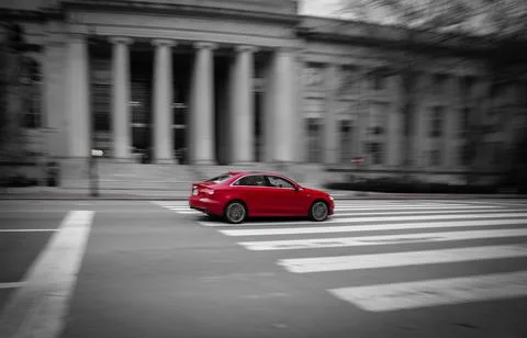 Red car in Harvard Stock Photos