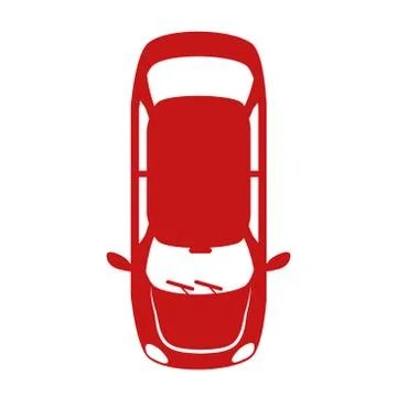 Red car icon on white, vector illustration design Ilustração Stock