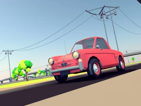 Red car Stock Illustration