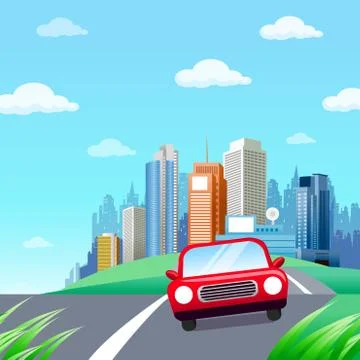 Red Car Stock Illustration