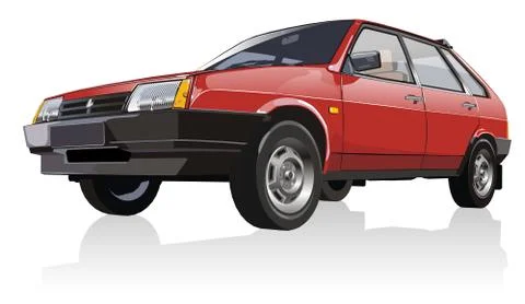 Red Car Stock Illustration