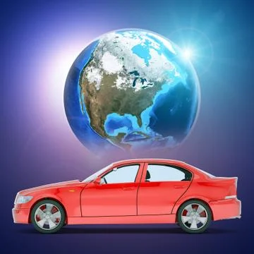 Red car Stock Illustration