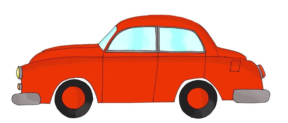 Red car Stock Illustration