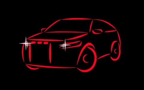 Red car Stock Illustration