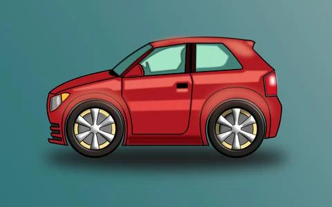 A red car miniature Illustrazione stock