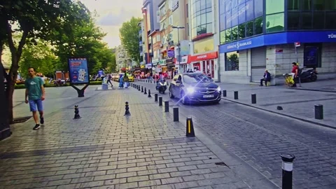 A red car parked on. Stock-Footage 284061967