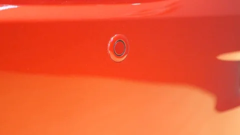 Red car parking sensor Stock Footage 88960510