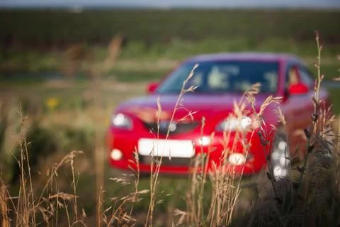 Red car Foto stock