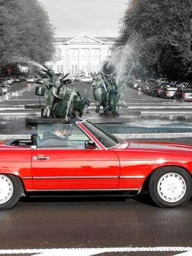 Red Car 스톡 사진
