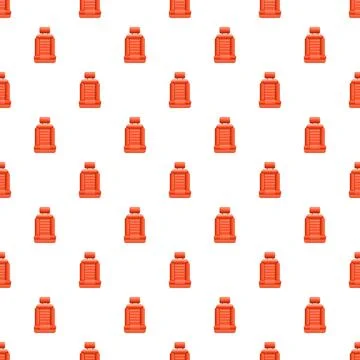 Red car seat pattern on white background Stock Illustration