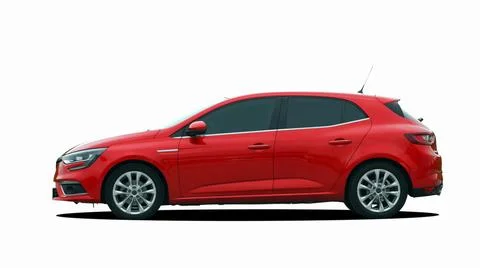 Red car, side view Stock Photos