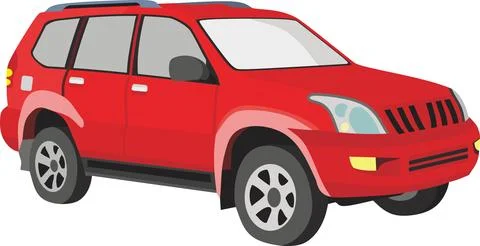 Red Car Transportation Stock Illustration