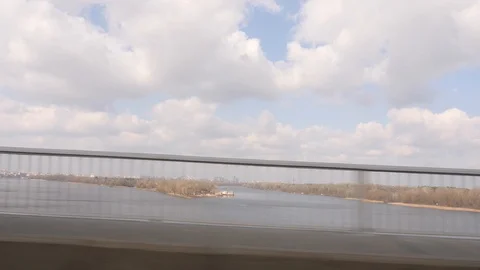 The red car is trying to overtake in the right lane Stock Footage 126004136