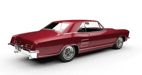 Red Car On White Background Stock-Illustration